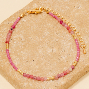 Mini Semi Precious Faceted Stone Beaded Bracelet