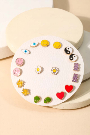 Assorted Cute Stud Earrings Set