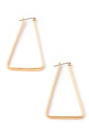 Simple Metallic Geo Hoop Earrings