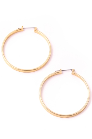 Simple Metallic Latch Hoop Earrings