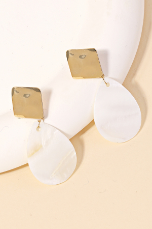 Teardrop Disc Earrings