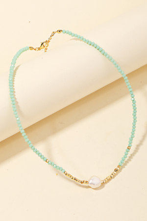 Dainty Beaded Pearl Choker Necklace