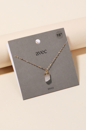 Natural Stone Pendant Necklace