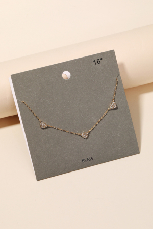 Dainty Chain Mini Heart Charm Necklace