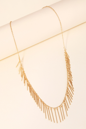 Dainty Bar Fringe Chain Necklace