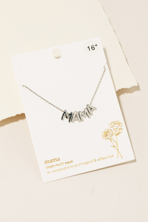 Mama Letter Charms Chain Necklace