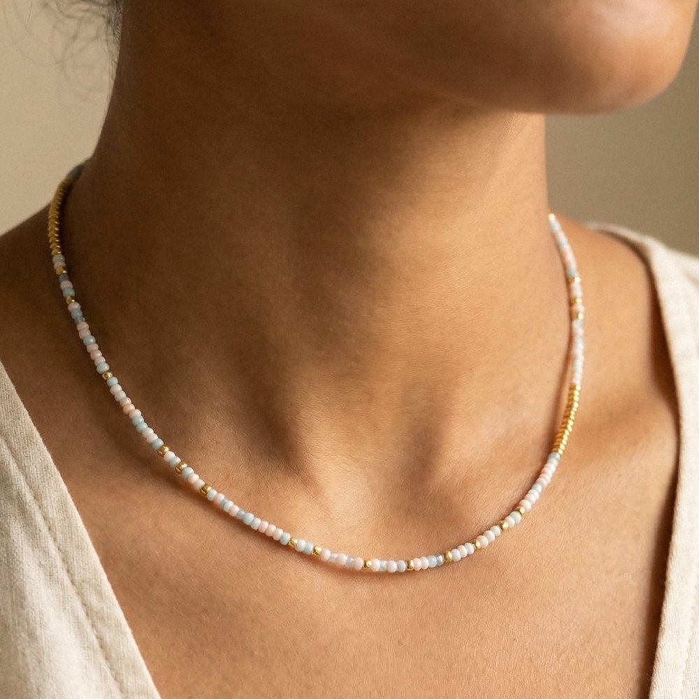 Mixed Seed Beaded Necklace