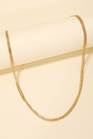 Layered Dainty Strands Classic Chain Necklace