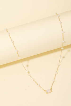 Faceted Beaded Chain Necklace