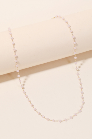 Dainty Chain Bead Station Necklace