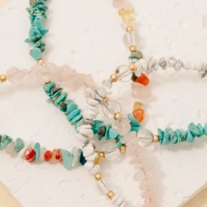 Pebble Stone Beaded Necklace