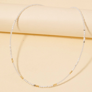 Mixed Semi Precious Faceted Stone Beaded Necklace