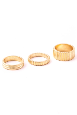 Metallic Assorted Rings Set