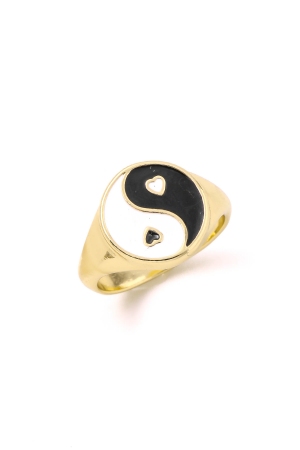 Yinyang Pattern Signet Ring