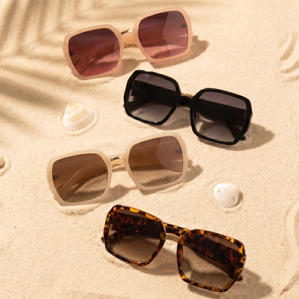 Oversized Geometric Square Sunglasses