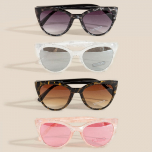 Iridescent Tortoise Frame Sunglasses Set