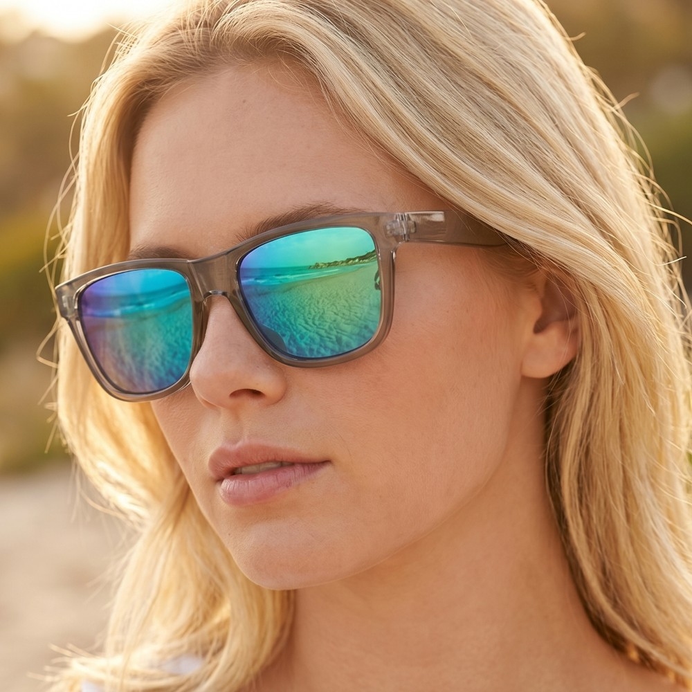 Polarized Wayfarer Sunglasses With Mirror Revo Lenses