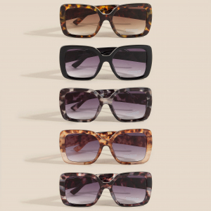 Tortoise Tortoise Square Sunglasses Set