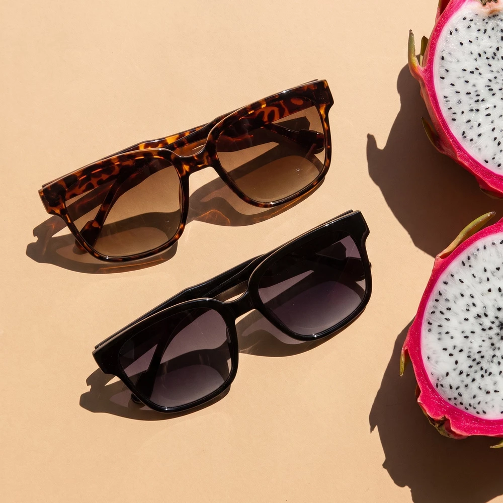 Bold Flat Top Square Frame Sunglasses