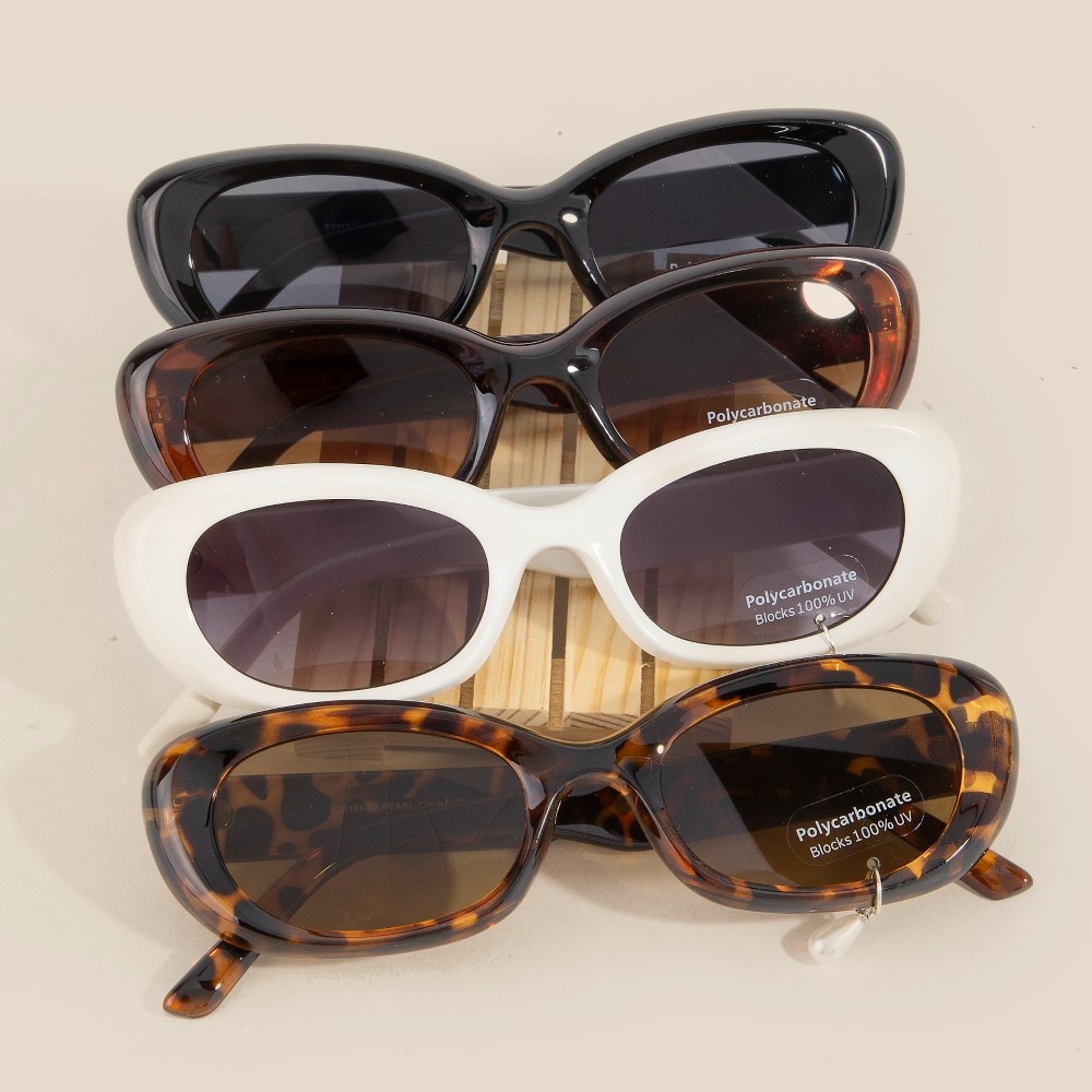 Wide Oval Lens Sunglasses Set