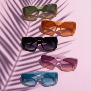 Oversized Square Gradient Tinted Sunglasses