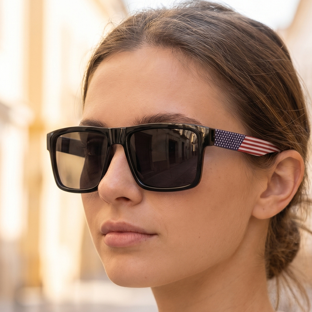 Oversized Flat Top Square Wrap Fashion Sunglasses