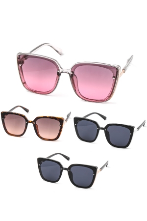 Twelve Piece Tortoise Square Fashion Sunglasses
