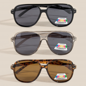 Tortoise Aviator Frame Sunglasses Set