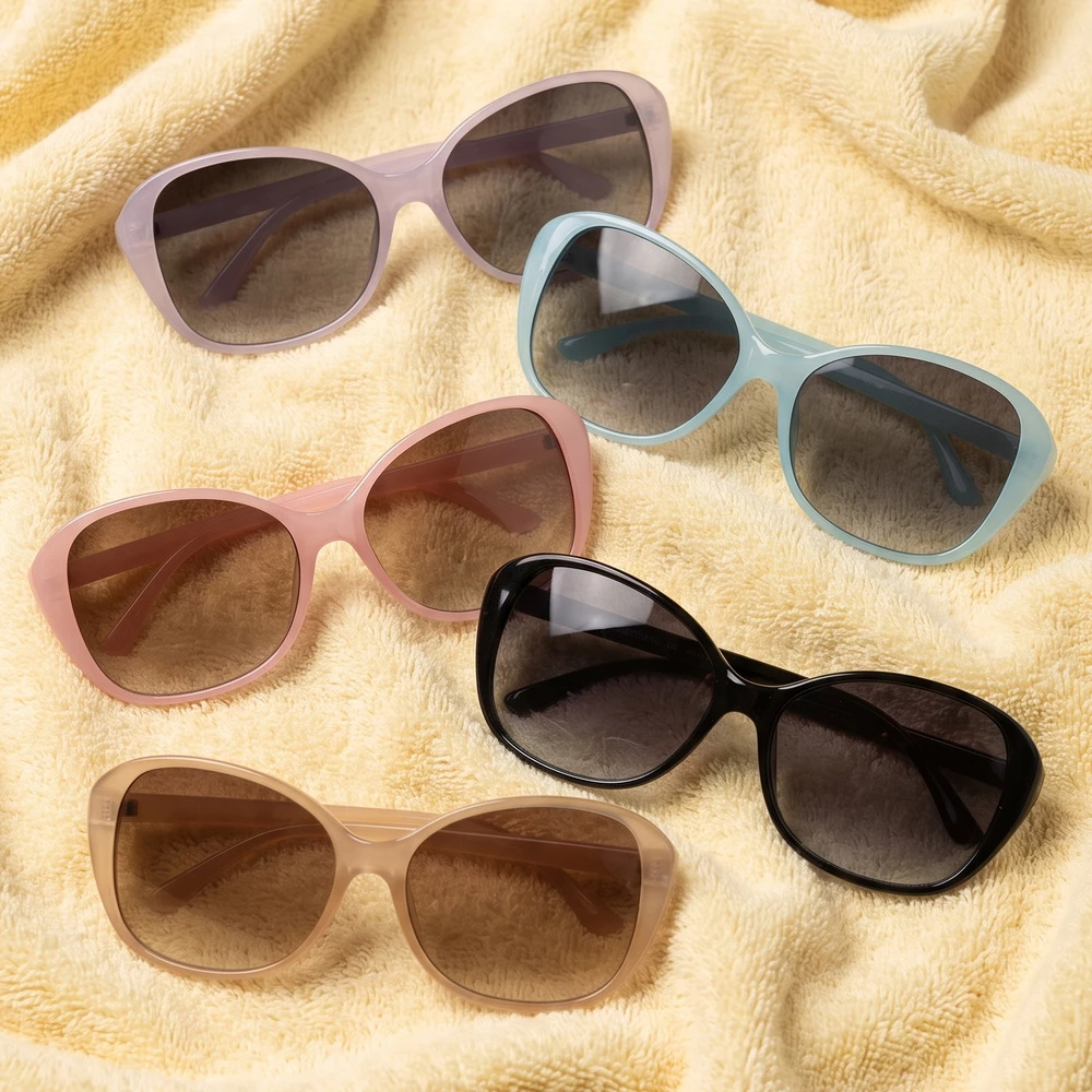 Classic Rounded Oval Frame Sunglasses