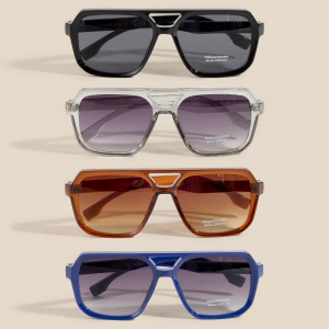 Tortoise Squared Aviator Frame Sunglasses Set