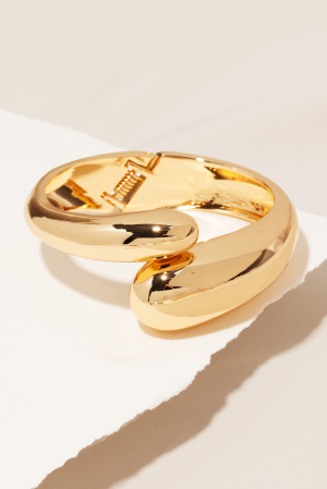 Metallic Hinged Tear Cuff Bracelet