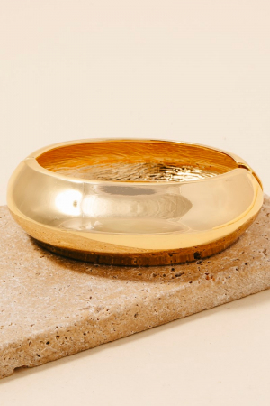 Metal Hinge Dome Bangle Bracelet