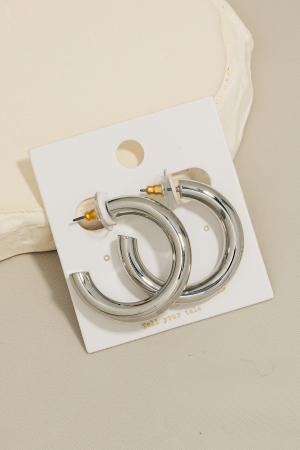 Gold Dipped Tube Hoop Earrings