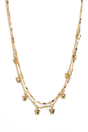 Multi Butterfly Charms Necklace
