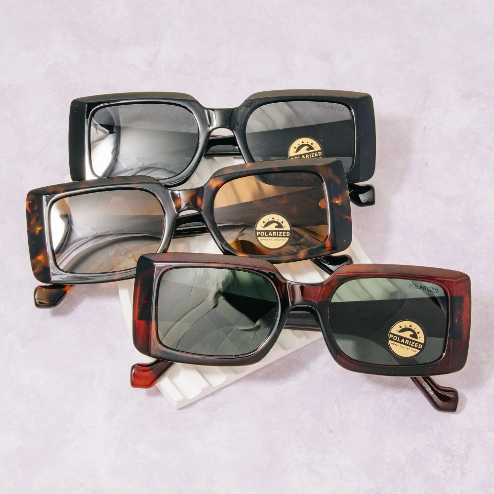Assorted Polarized Rectangle Sunglasses Set