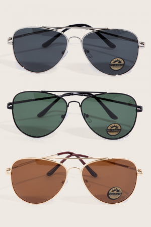 Polarized Lens Aviator Sunglasses Set