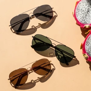 Classic Metal Aviator Polarized Sunglasses