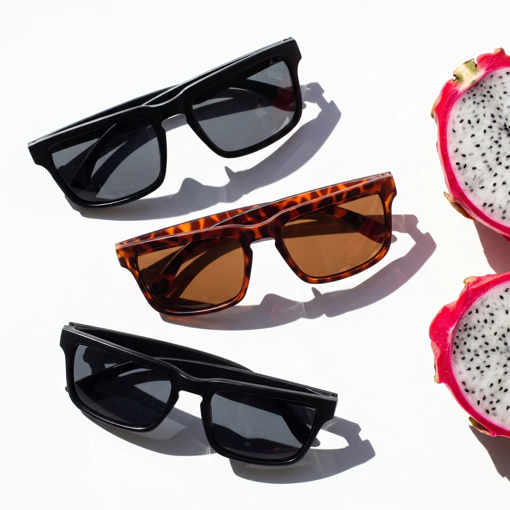 Polarized Flat Top Skater Square Sunglasses