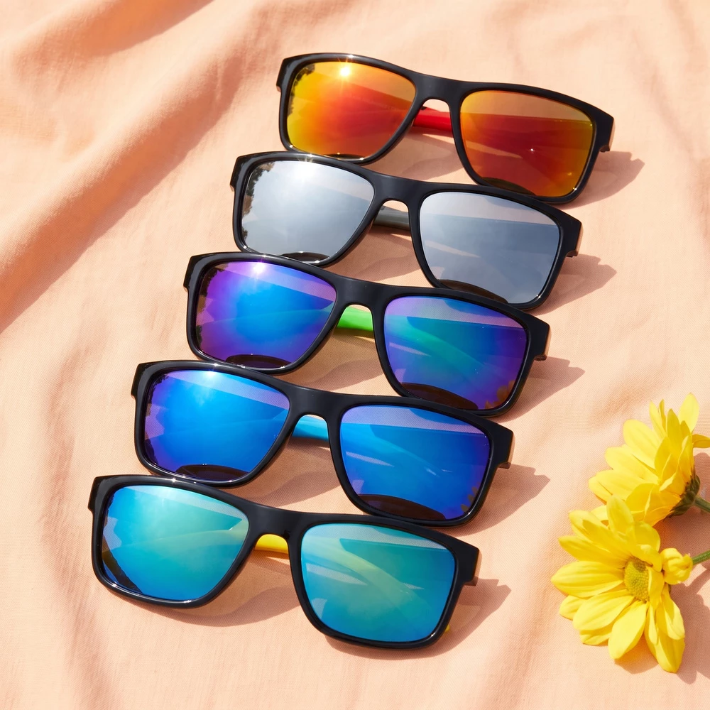 Polarized Mirror Lens Sport Square Sunglasses