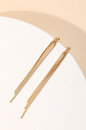 Chain Fringe Dangle Earrings