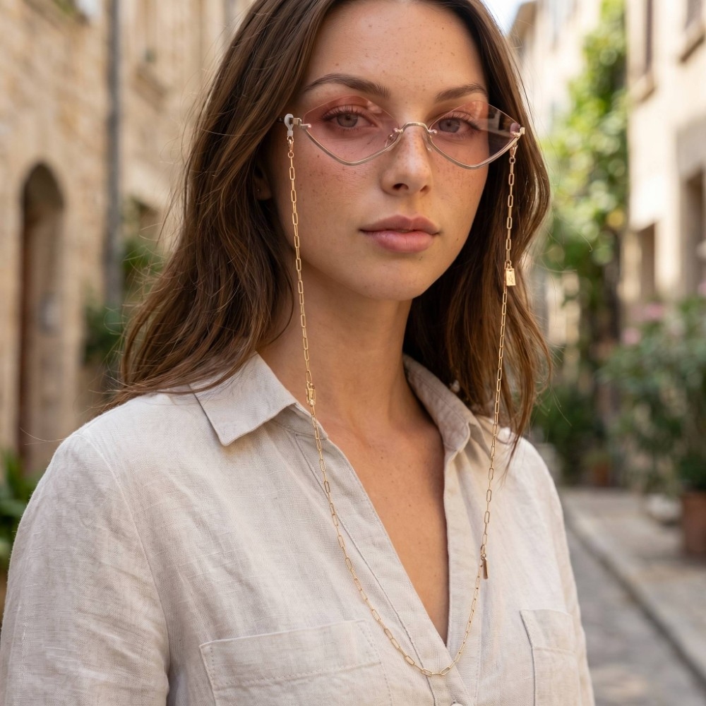 Rectangle Charm Glasses Chain