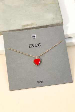 Red Heart Pendant Necklace