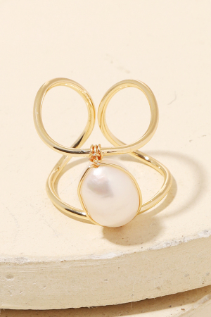 Round Pearl Fashion Ring