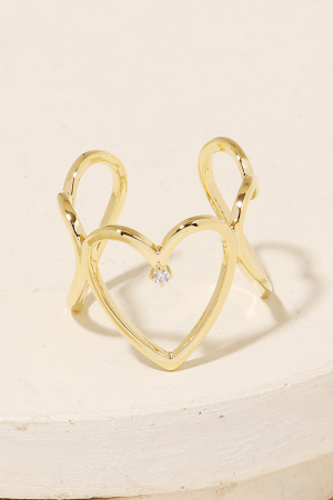 Heart Chain Link Ring