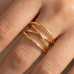 Multi-Wire Twisted Open Ring