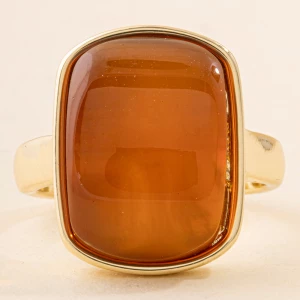 Rectangular Cabochon Adjustable Statement Ring