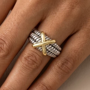 Beaded Dome X Station Ring