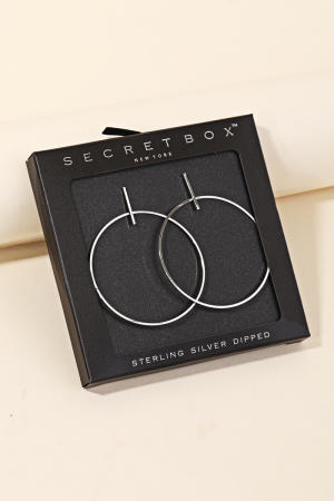 Gold Dipped Thin Hoop Drop Earring