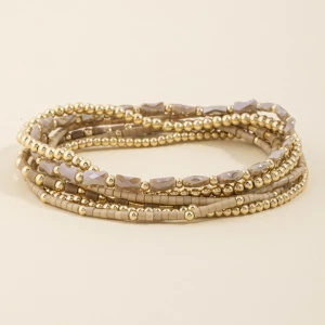 Beaded Heishi Stretch Bracelet Stack