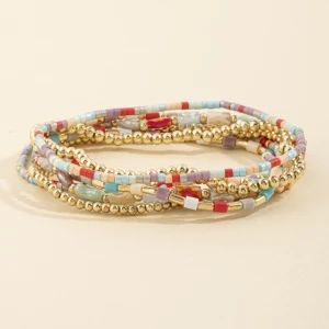 Beaded Heishi Stretch Bracelet Stack